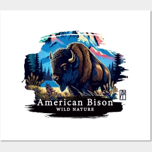 American Bison - WILD NATURE - BISON -8 Posters and Art